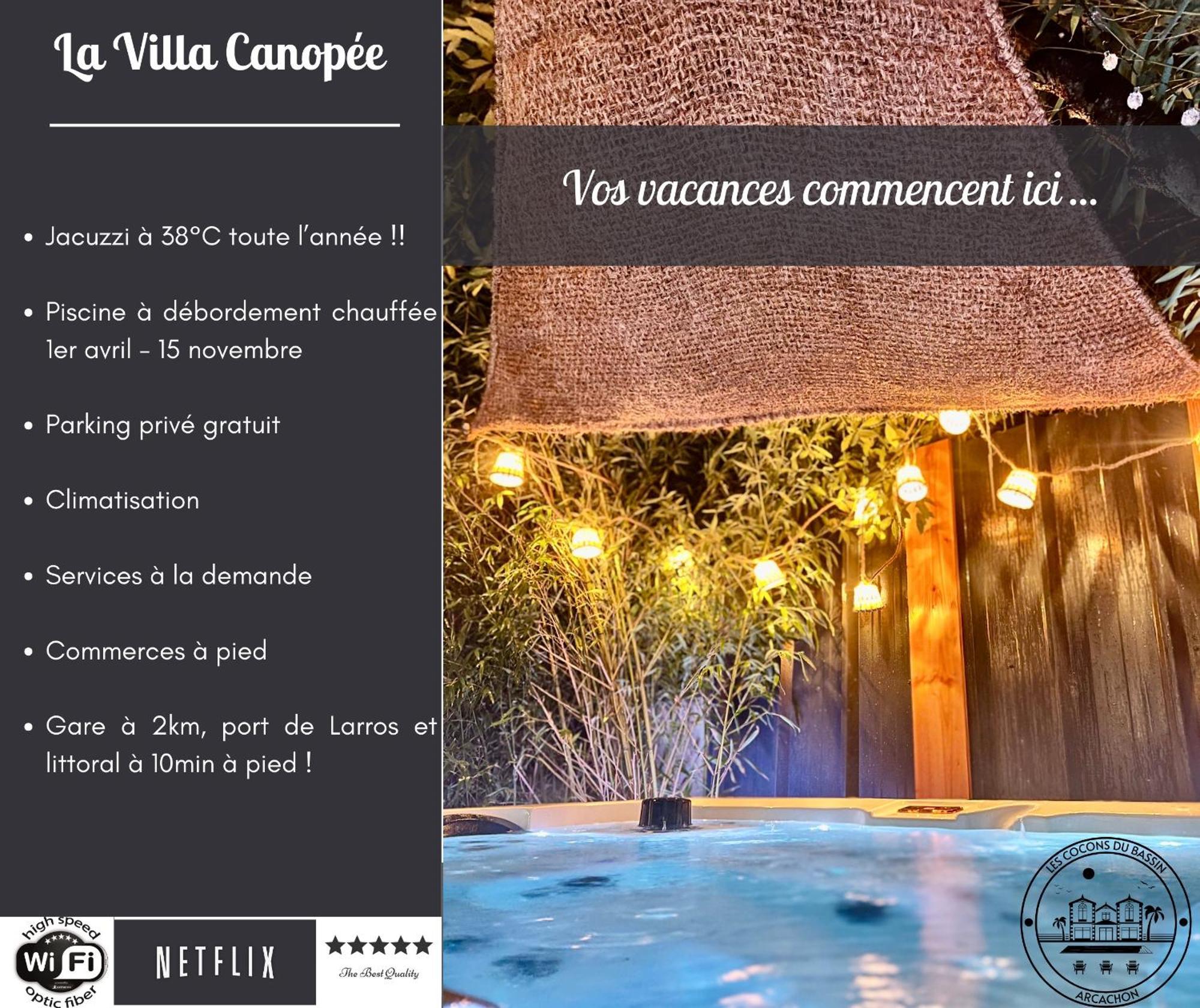 La Villa Canopee - Piscine Chauffee-Fibre-Clim-Jacuzzi Гюжан-Местрас Экстерьер фото